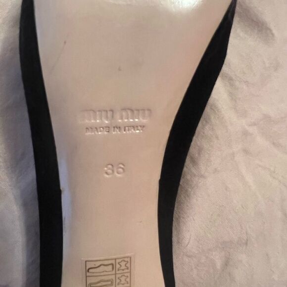 Miu Miu Camoscio Open Toe Heel - Picture 4 of 6